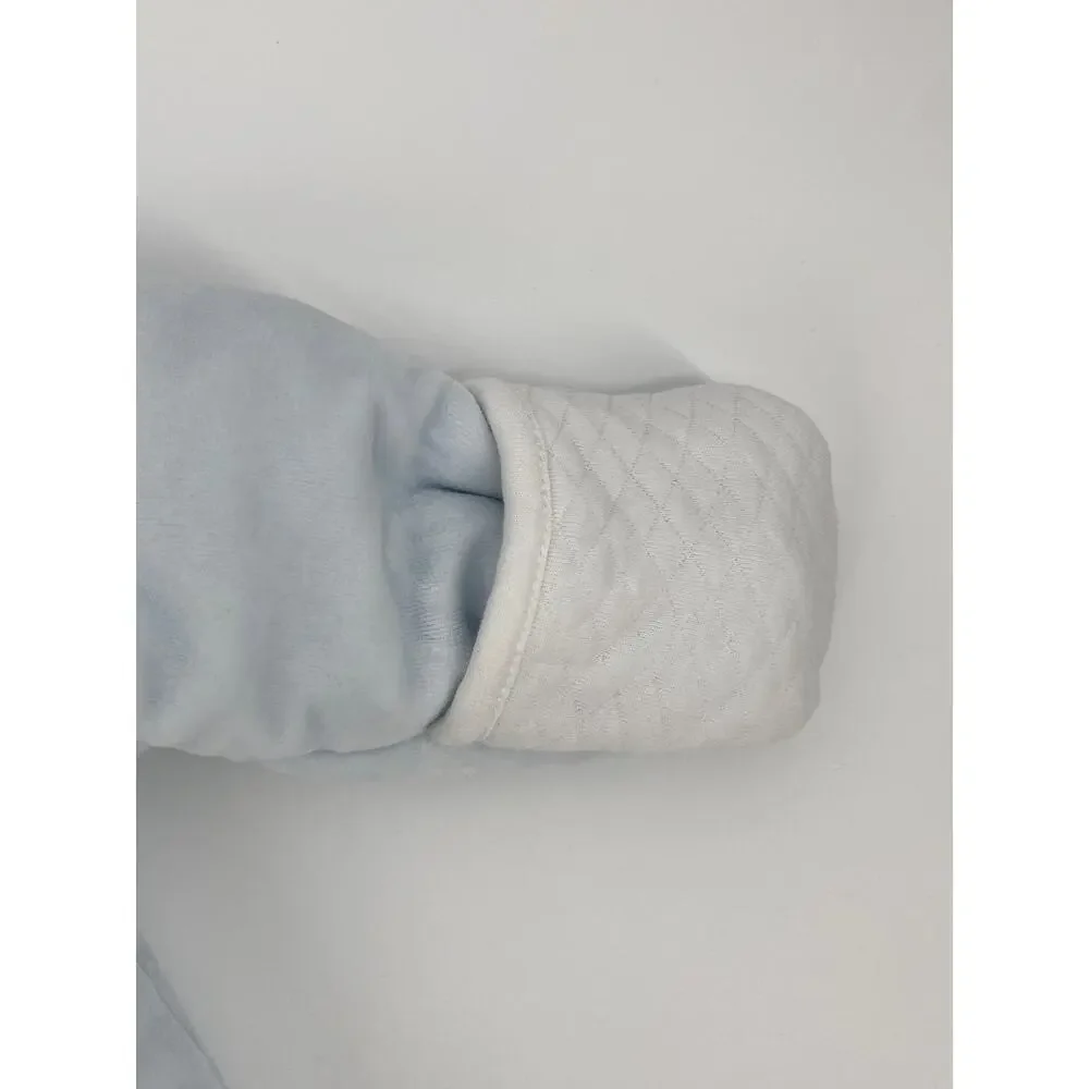 Ralph Lauren Pima Cotton Velour Footed Baby Blue Bunting Cold Weather 6 Months